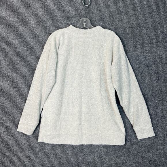 Wooly Threads Womens Pullover Textured Sweatshirt Size Medium Gray Casual Cozy - Picture 4 of 8